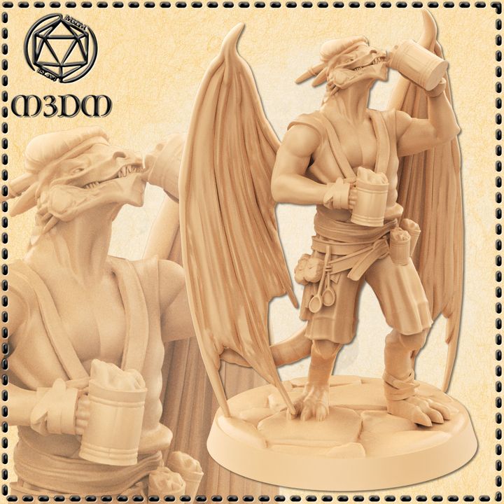 720X720-Drunken Dragonborn Monk Casual Vault_m3dm_resinarmies.com_3dprinted_miniatures_store_resin_mini