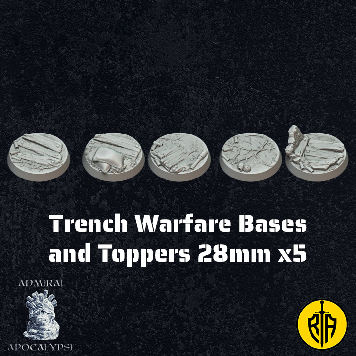 trench warfare bases and toppers 28mm x5_Admiral_Apocalypse_resinarmies.com_3dprinted_miniatures_store_resin_minis