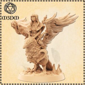 720X720-Halfling Warlock Riding Eldritch Raven Vault1_m3dm_resinarmies.com_3dprinted_miniatures_store_resin_mini